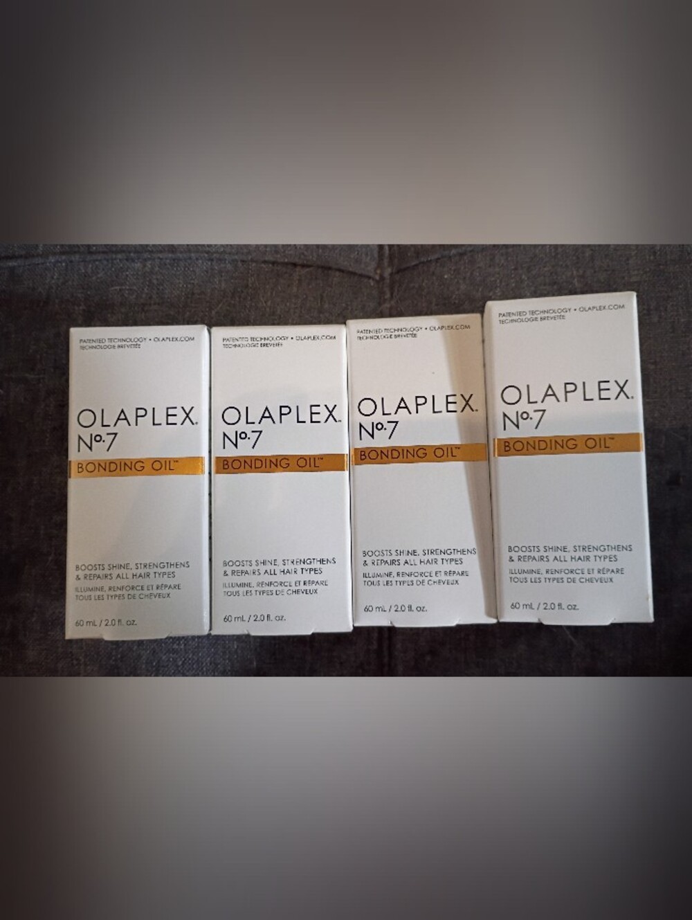 OLAPLEX No.7 Bonding Oils (LOT OF 4) Large Bottles, 60ml/ 2.0 fl.oz. each (NWT)